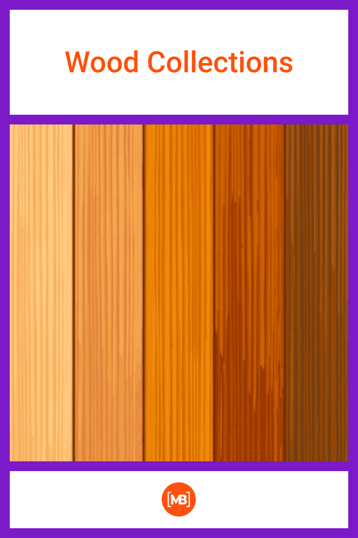Several color options for wood flooring.