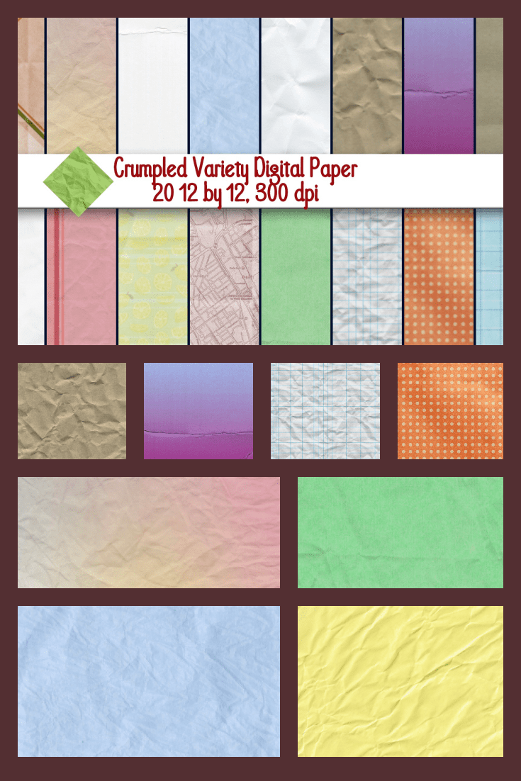 A large collection of multi-colored paper in different compression formats.