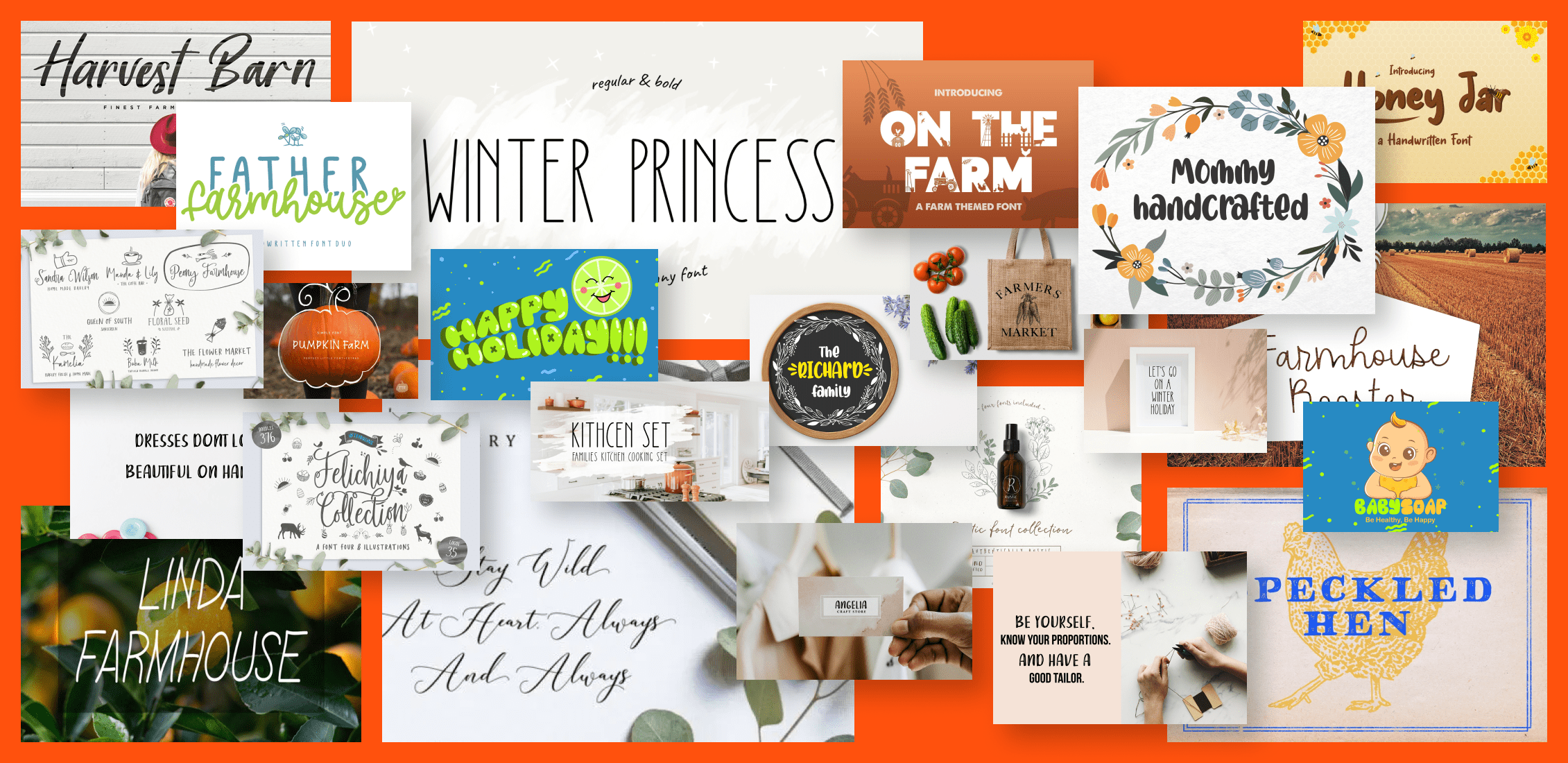 Best free and premium farmhouse fonts for implementing design ideas