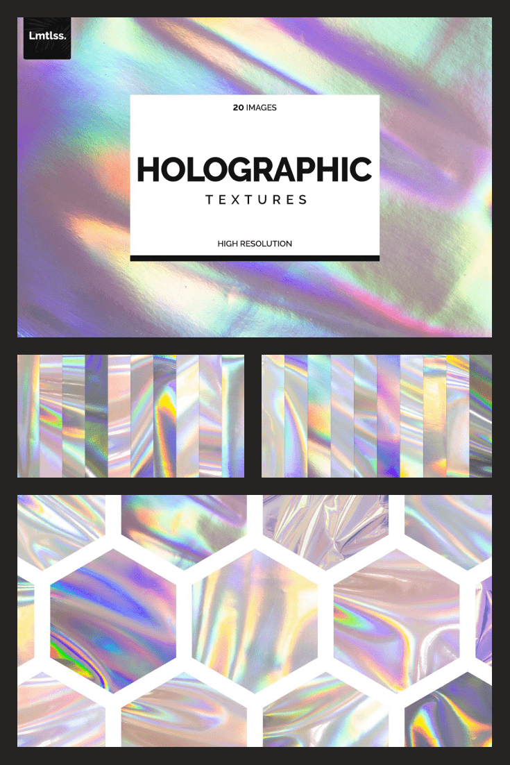 90s holographic texture.