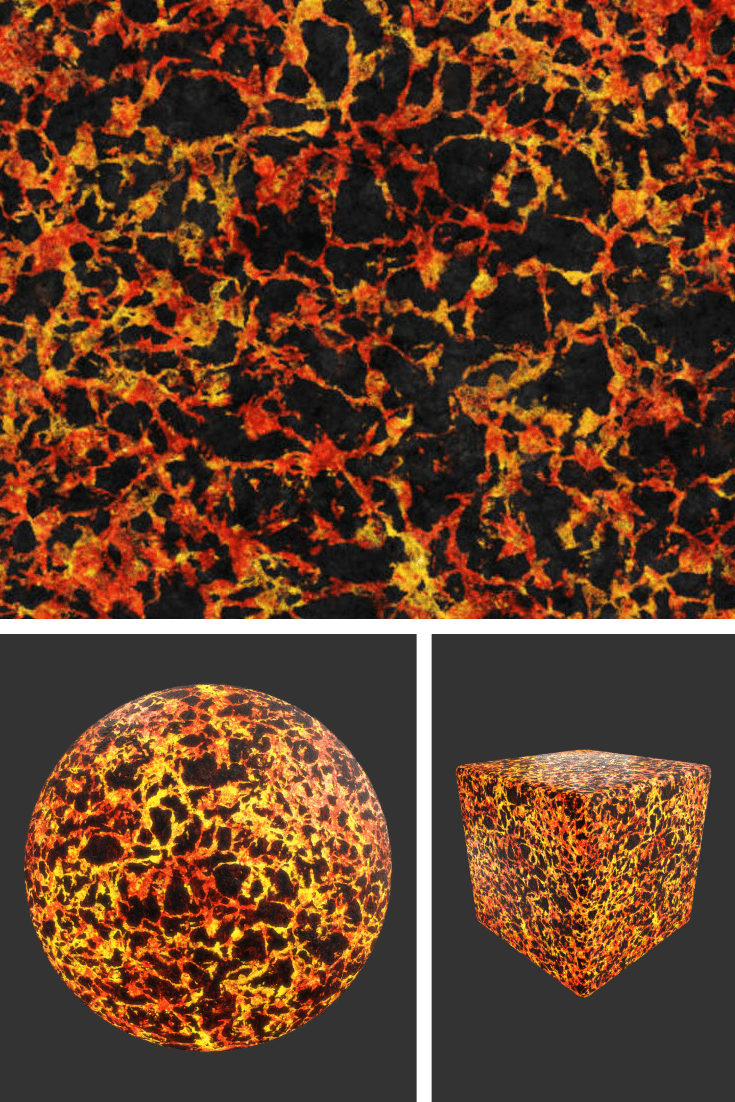 Lava mixed with soil created a special print similar to animalistic.