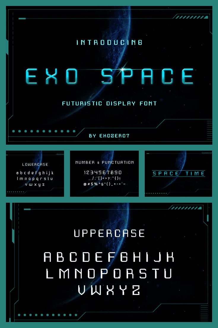 A futuristic font to commemorate the apocalypse.