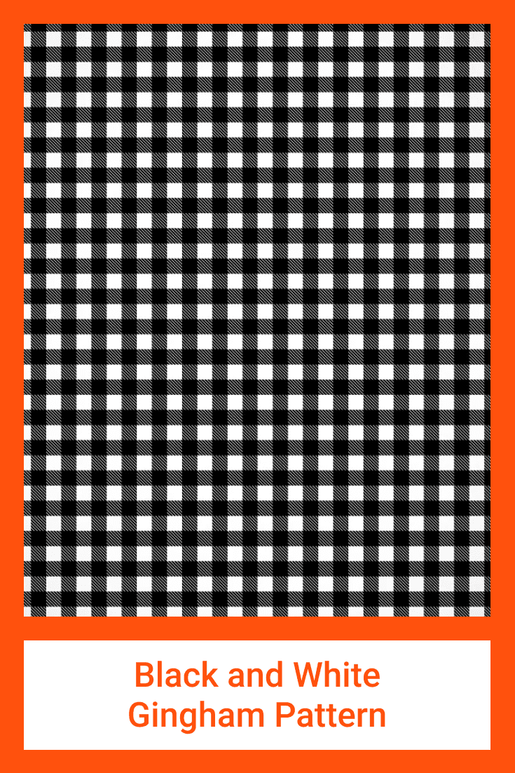 Black and White Gingham Pattern.