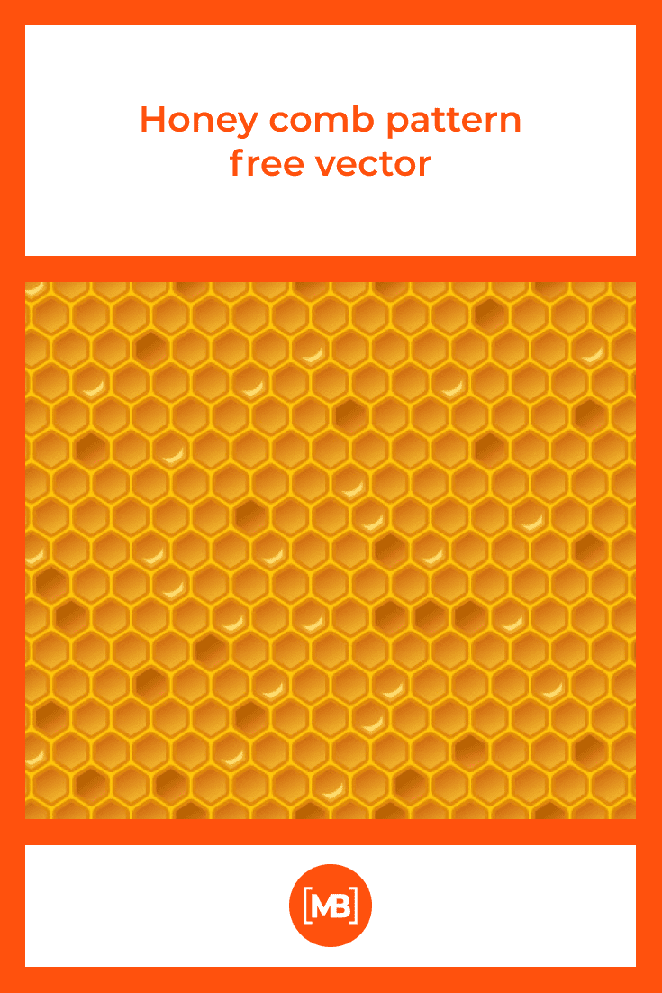 Embossed honeycomb honey-orange.