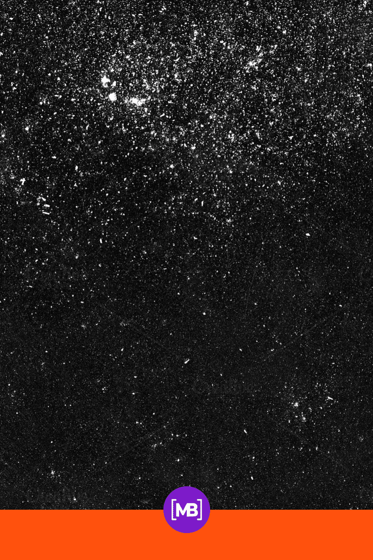 Dark starry sky with many stars.