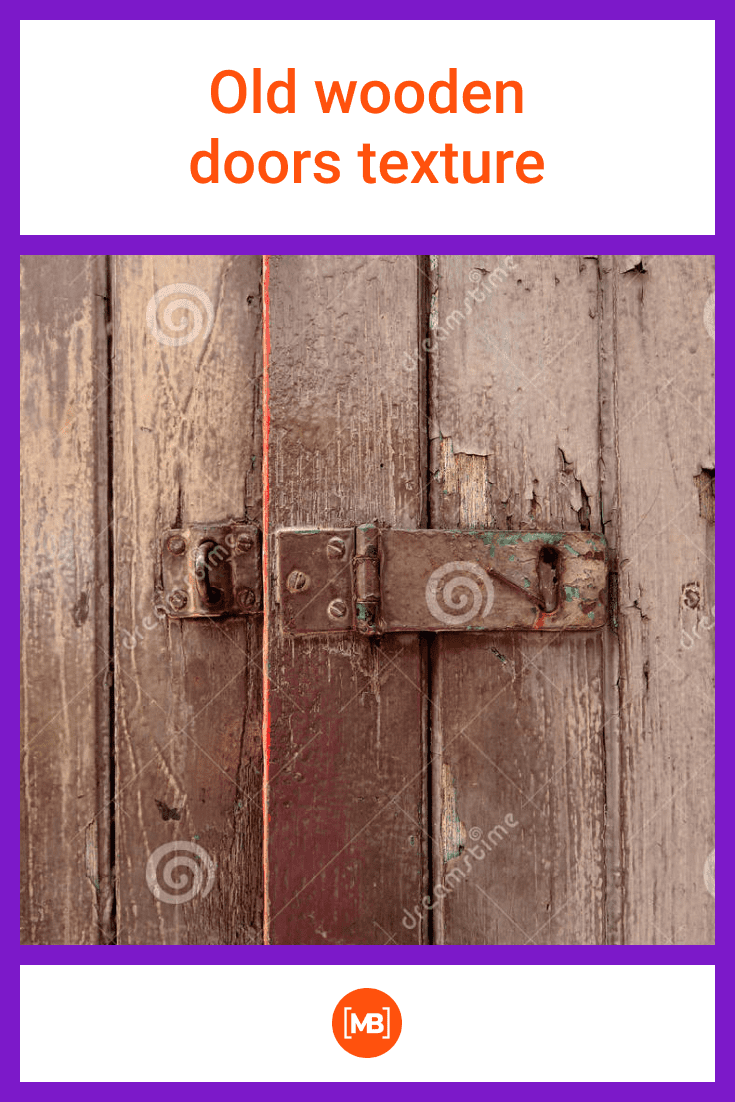 Aged wood color with a lock. If you go deeper, you can imagine that these are doors from a barn with the best horses.