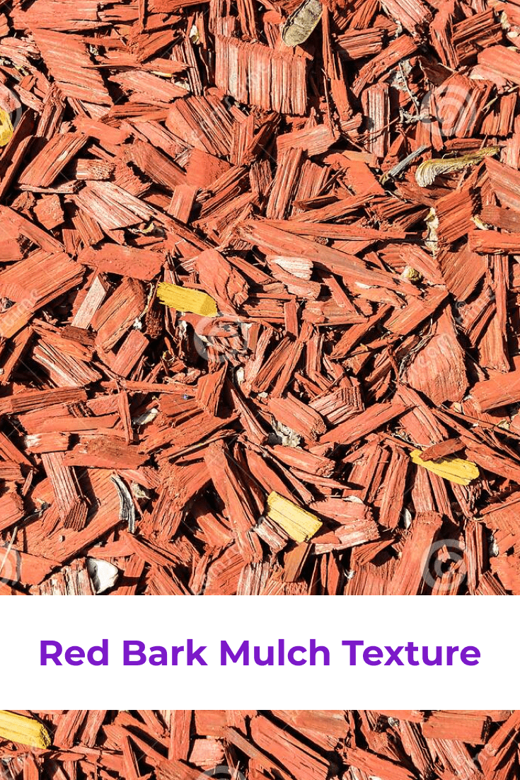 Red bark mulch texture.