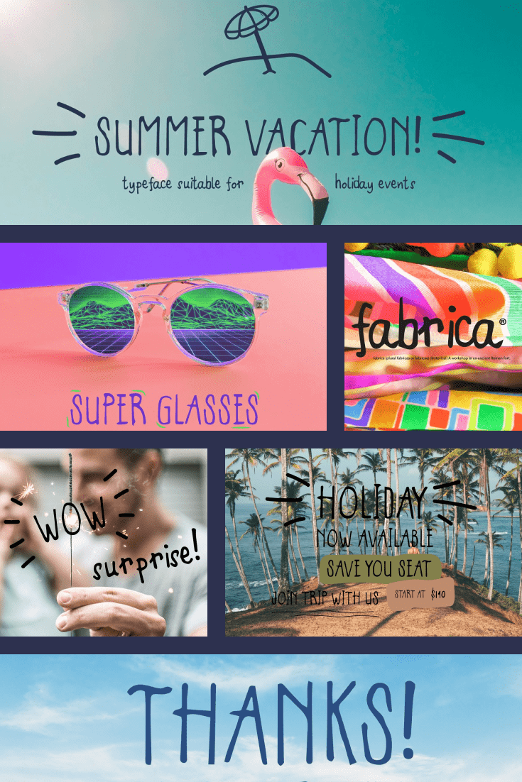 If you want a taste of summer and relaxation, just look at this font.