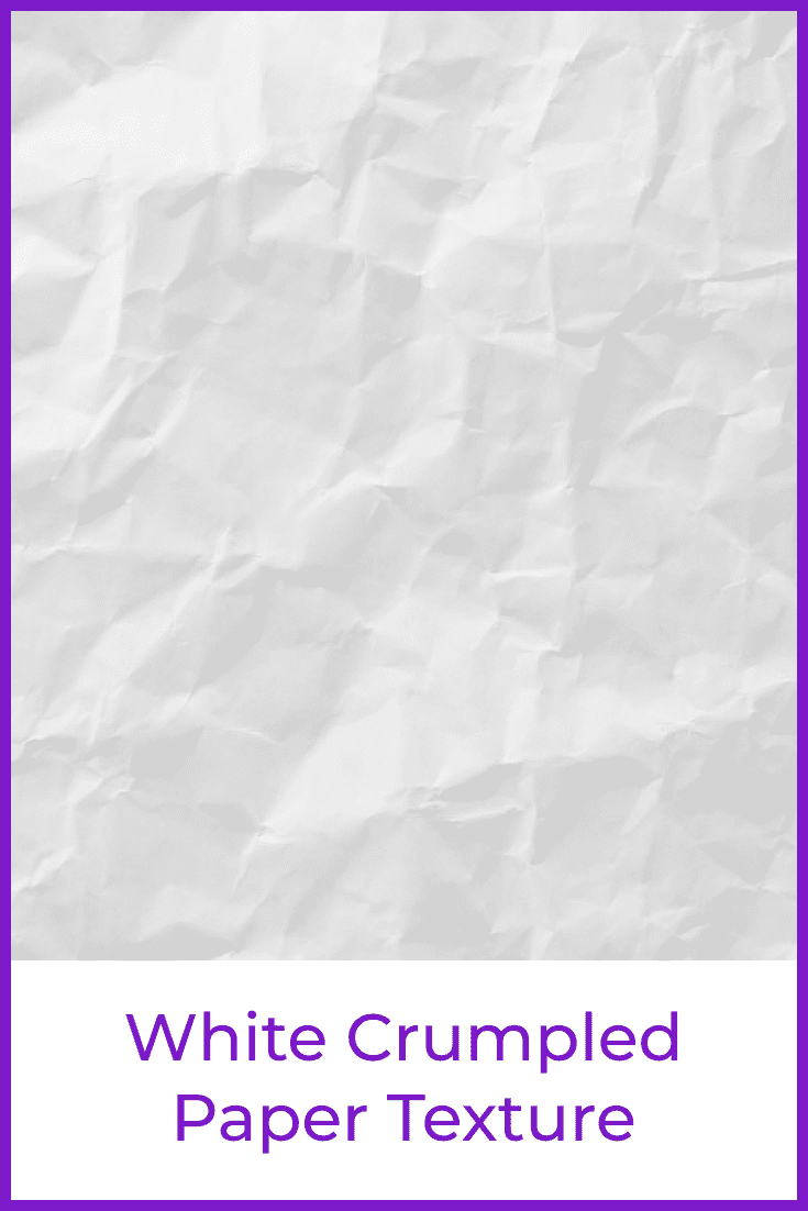Crumpled sheet of white paper.