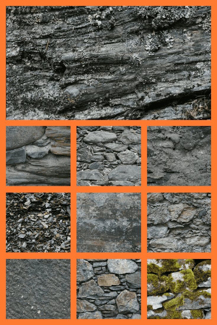 Different types of stones and from different areas.