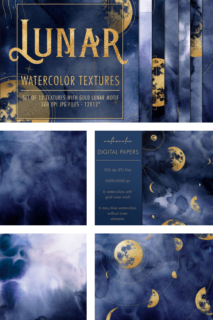 A very fabulous template in deep blue with a golden moon.