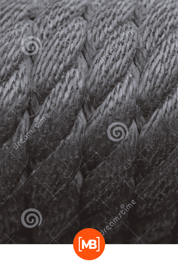Gray coarse felt thread.