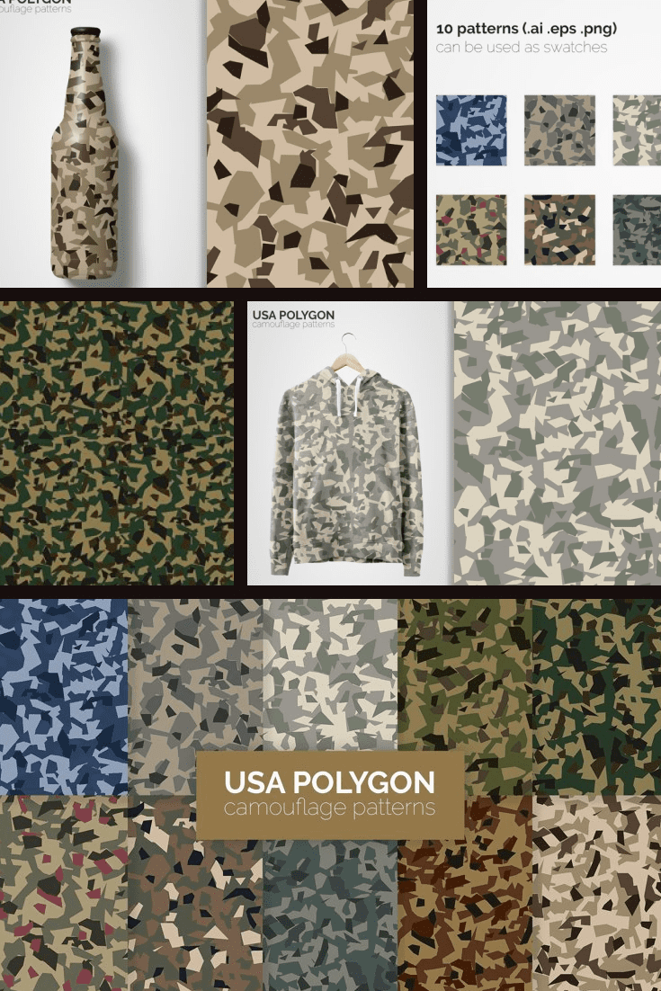 Classic camouflage print.