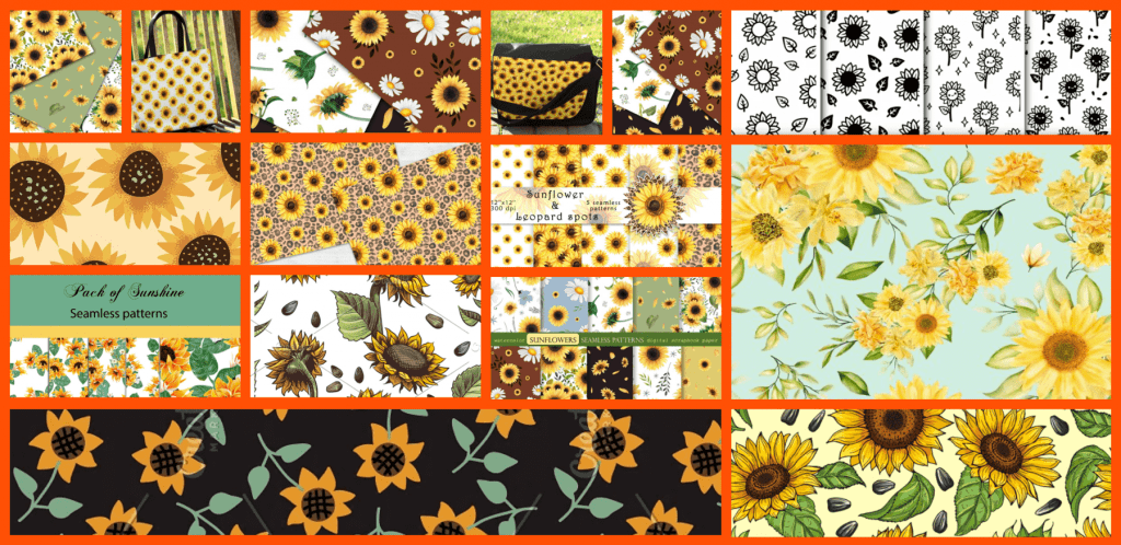 Best 15 Sunflower Pattern Images in 2021 Example.