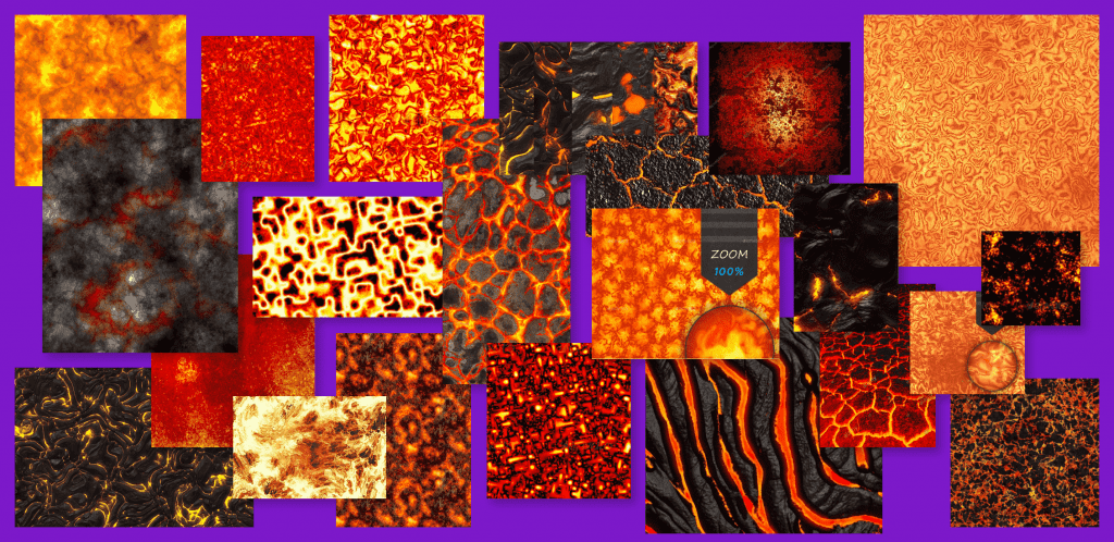 Lava textures Example.