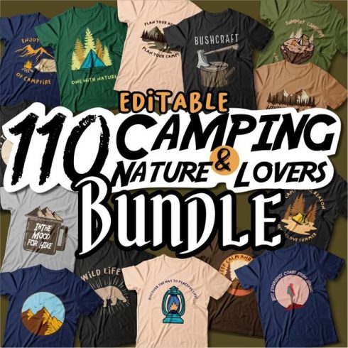 Camping nature and lovers bundle Cover main.