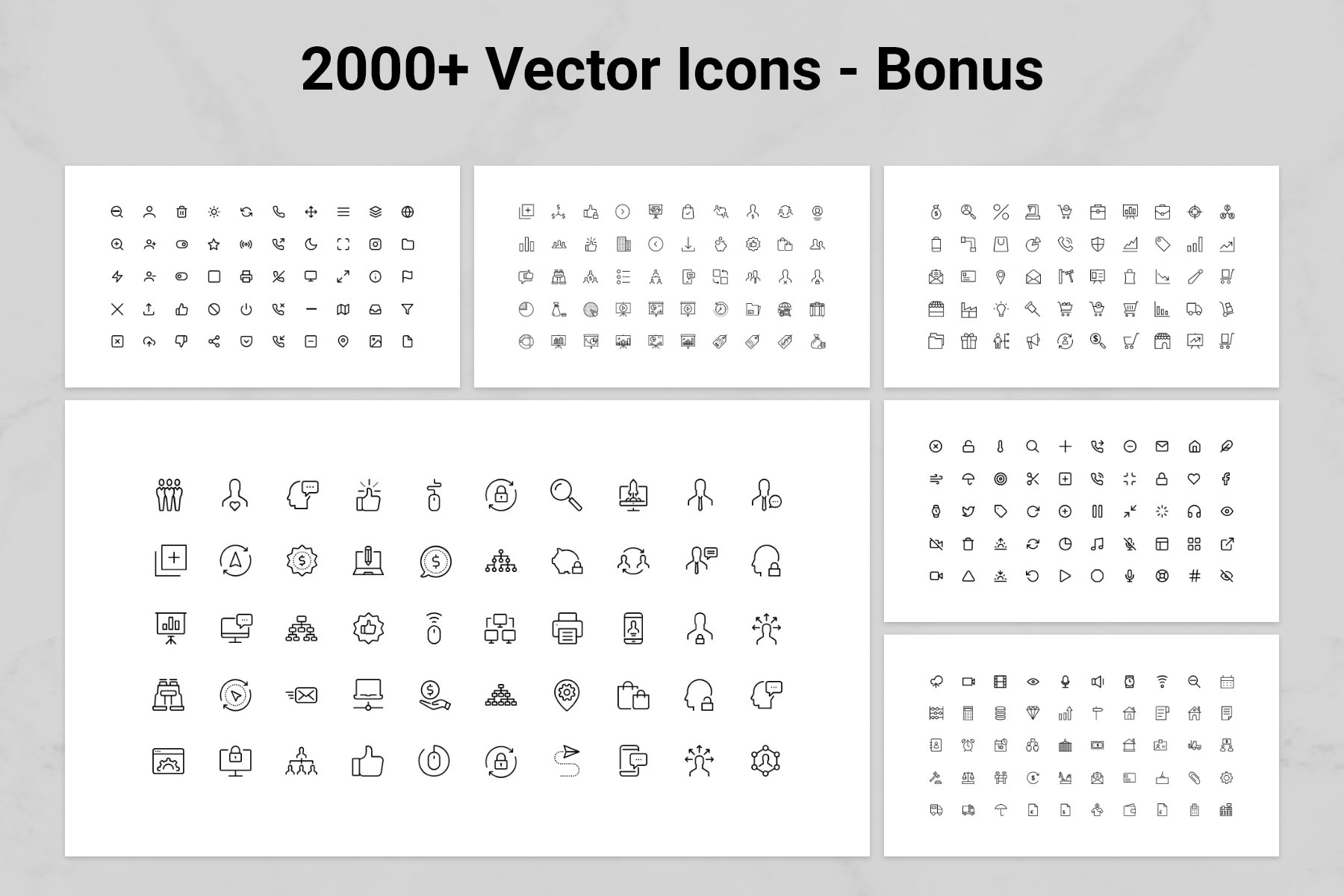 Vector icons.