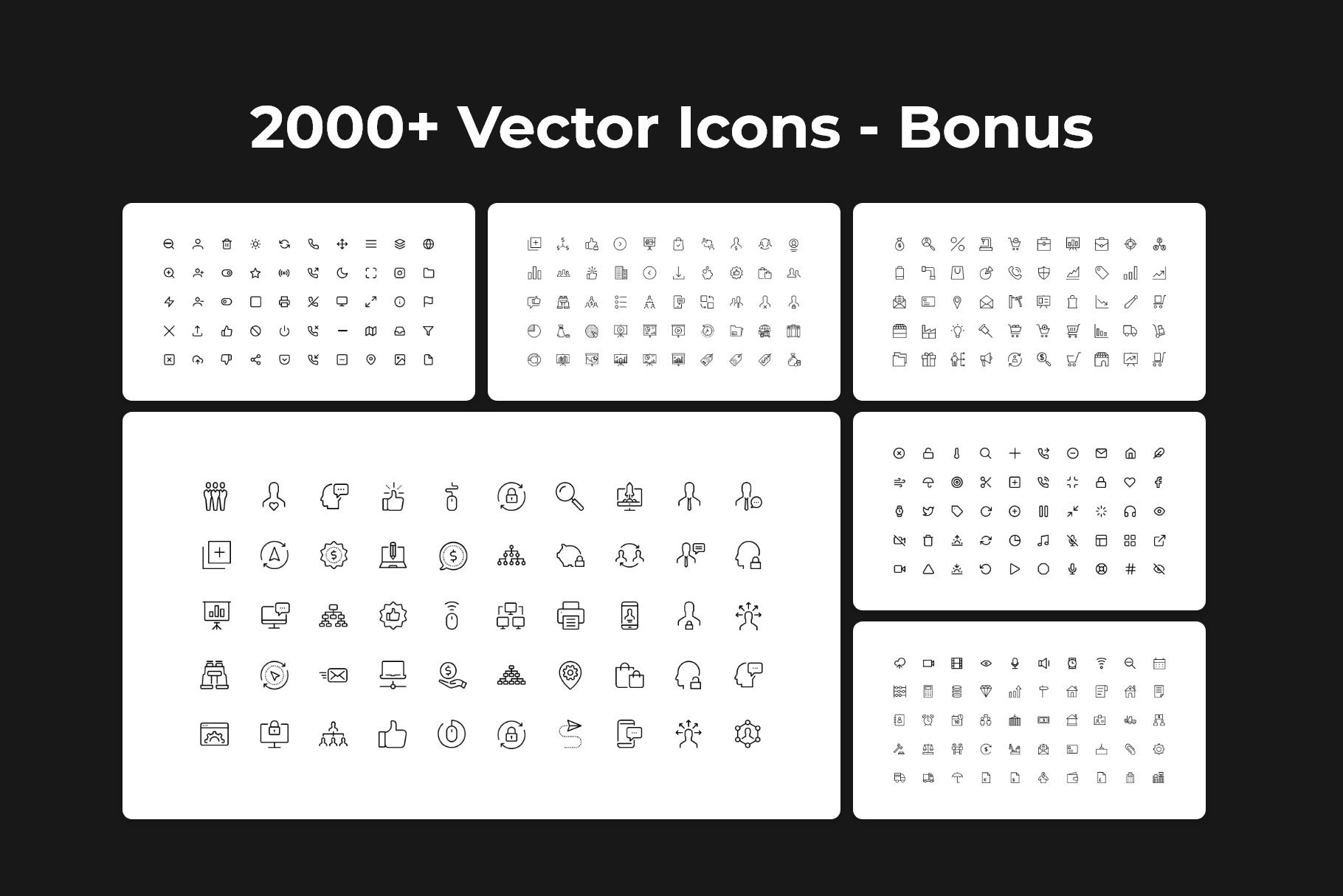 A lot of vector icons.