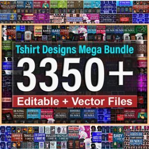 3355 T-shirt Designs Mega Bundle Example.