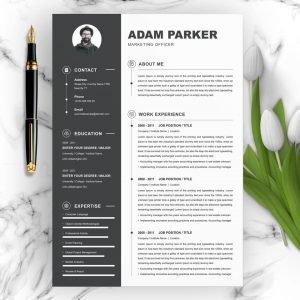 Clean Marketing Manager Resume Template – MasterBundles