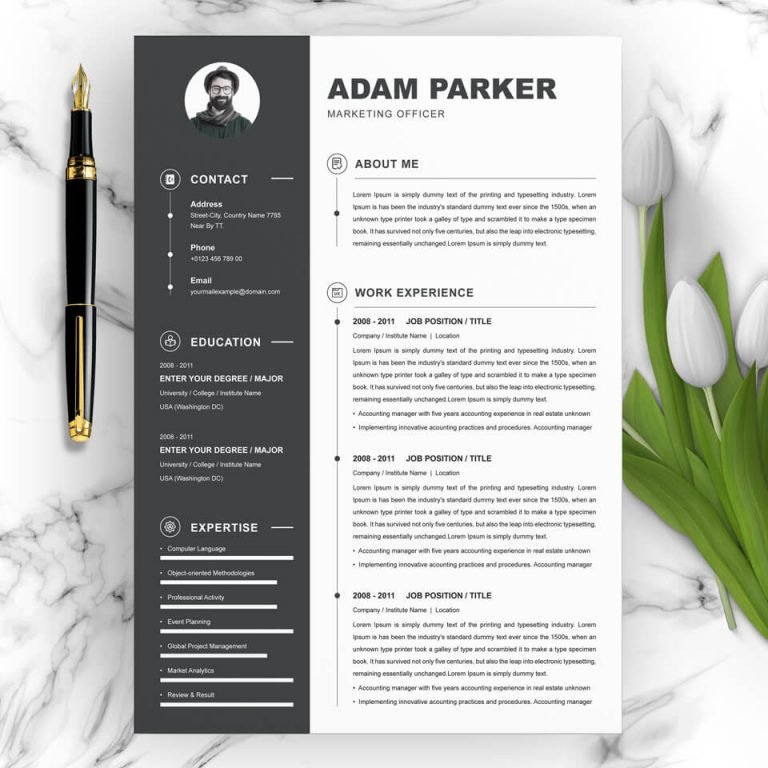 Marketing Officer Resume Template - MasterBundles