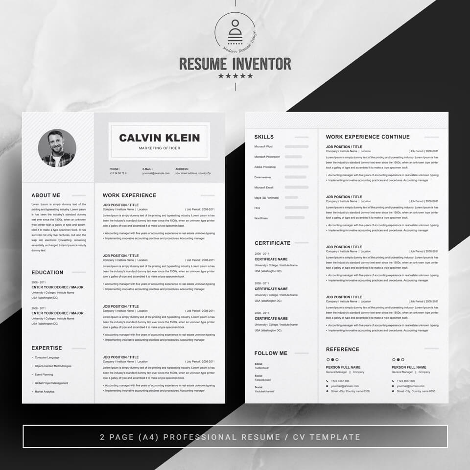 Pages Free Resume Design Template.