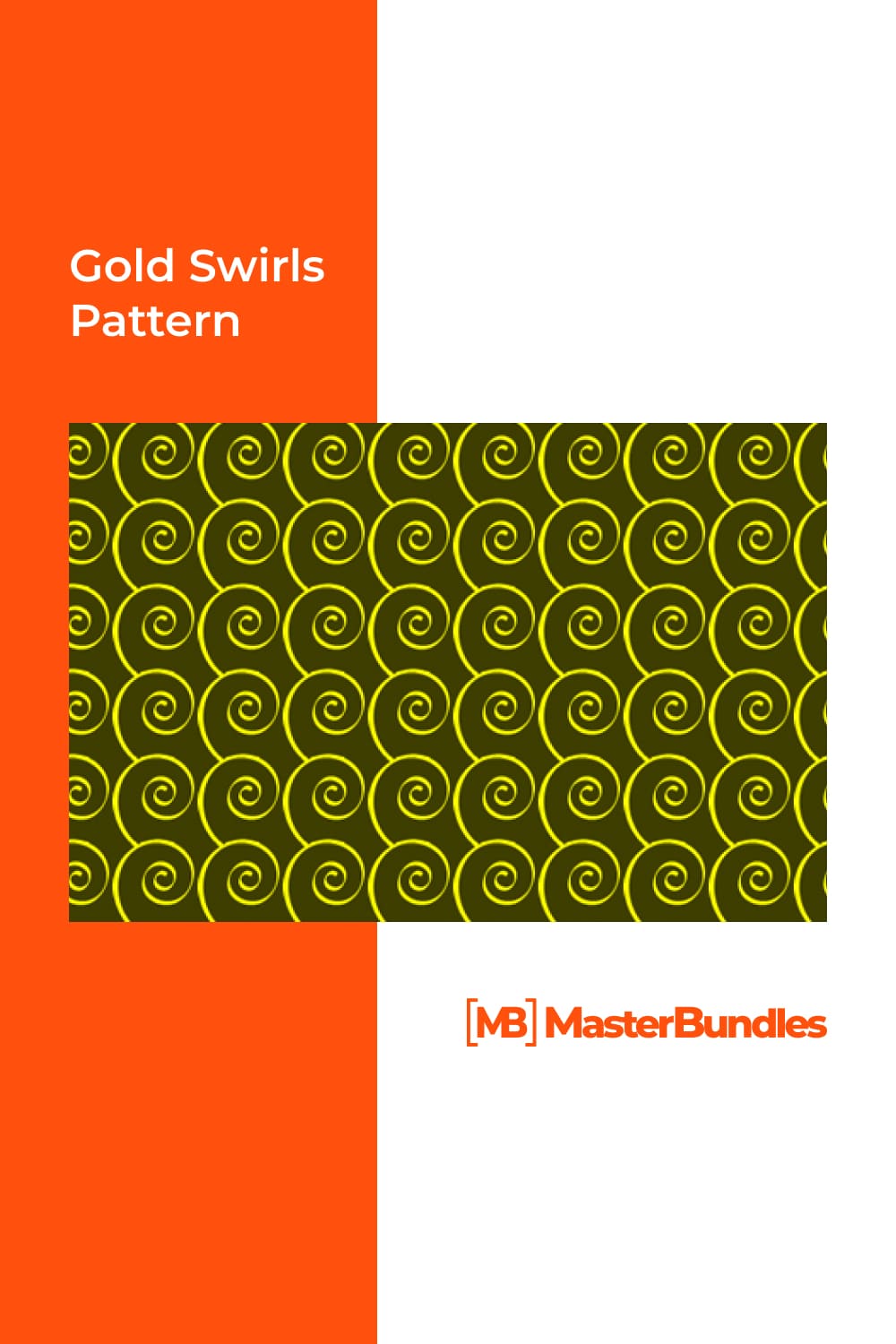 Gold swirls pattern.