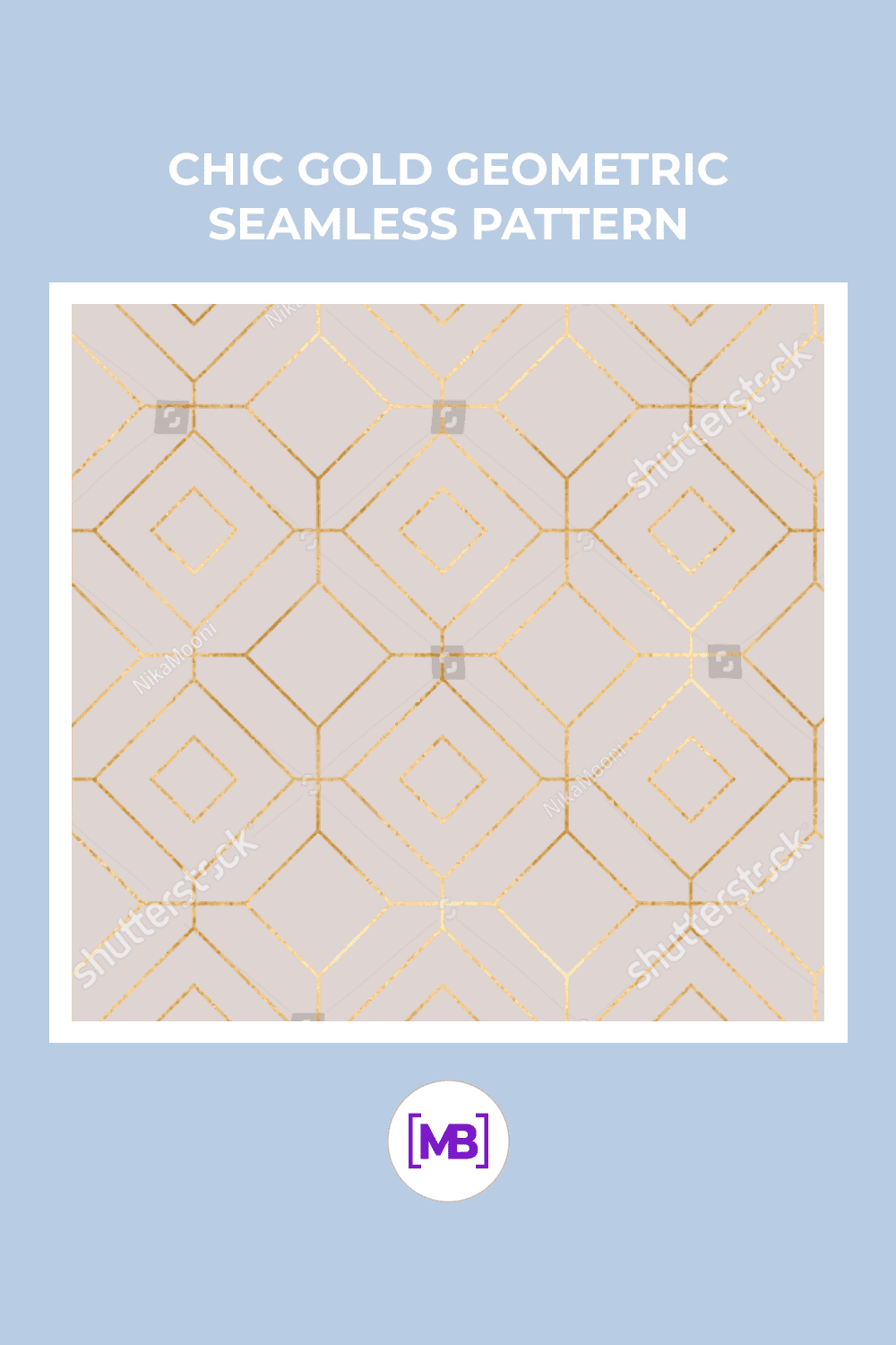 Geometric shapes with a gold rim on a beige background.