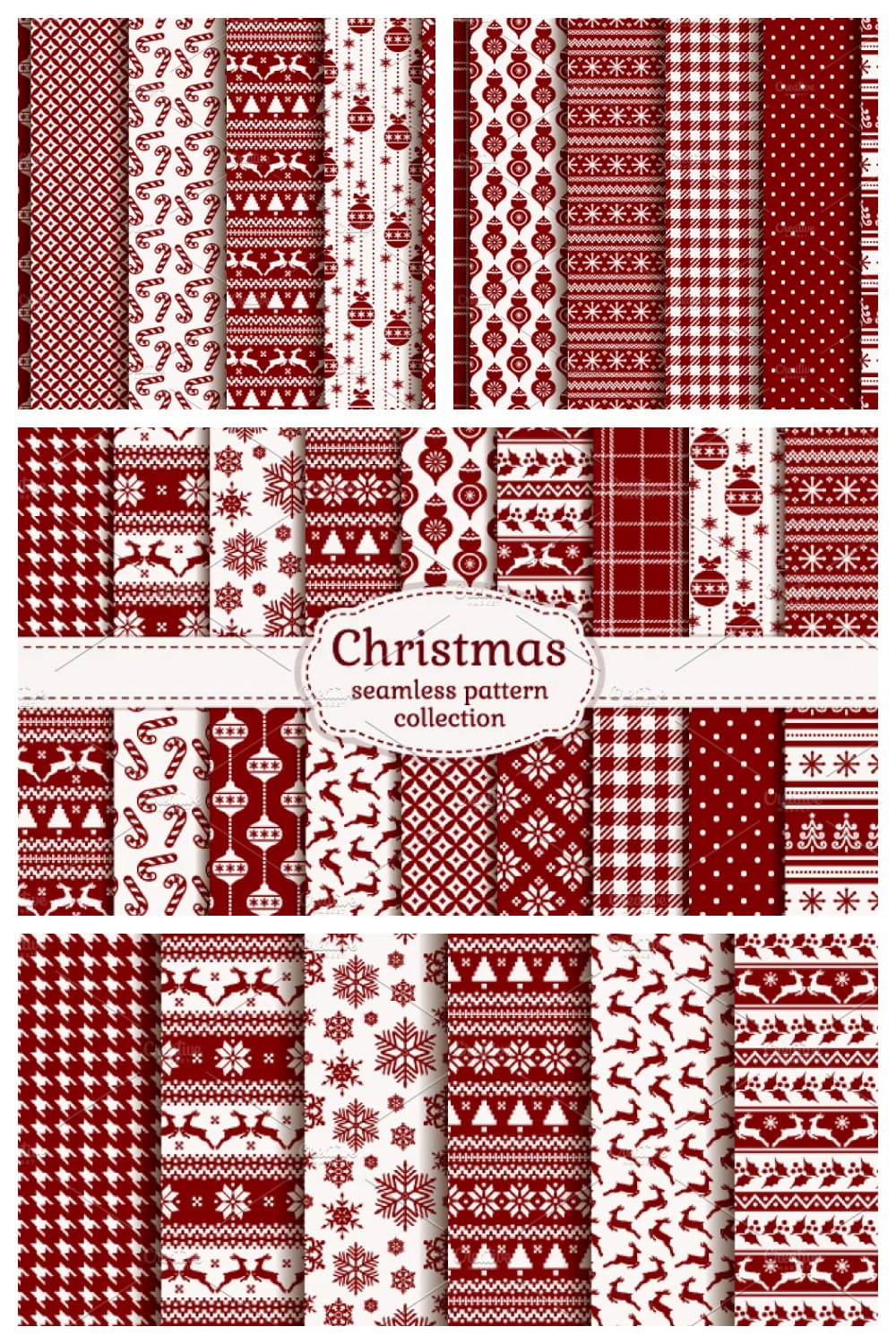 Christmas pattern in traditional ornament.