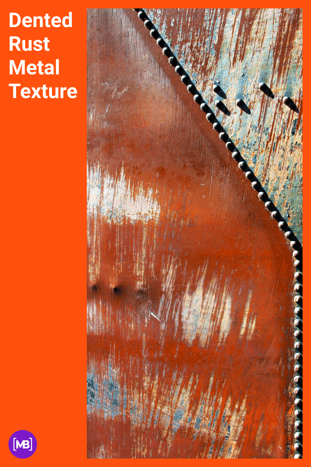 Dented Rust Metal Texture.
