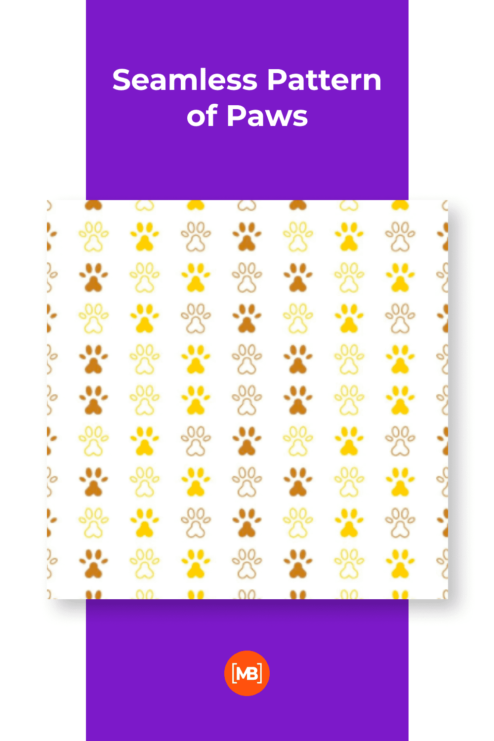 Seamless Pattern of Paws.