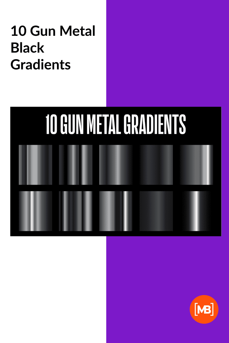 10 Gun Metal Black Gradients.