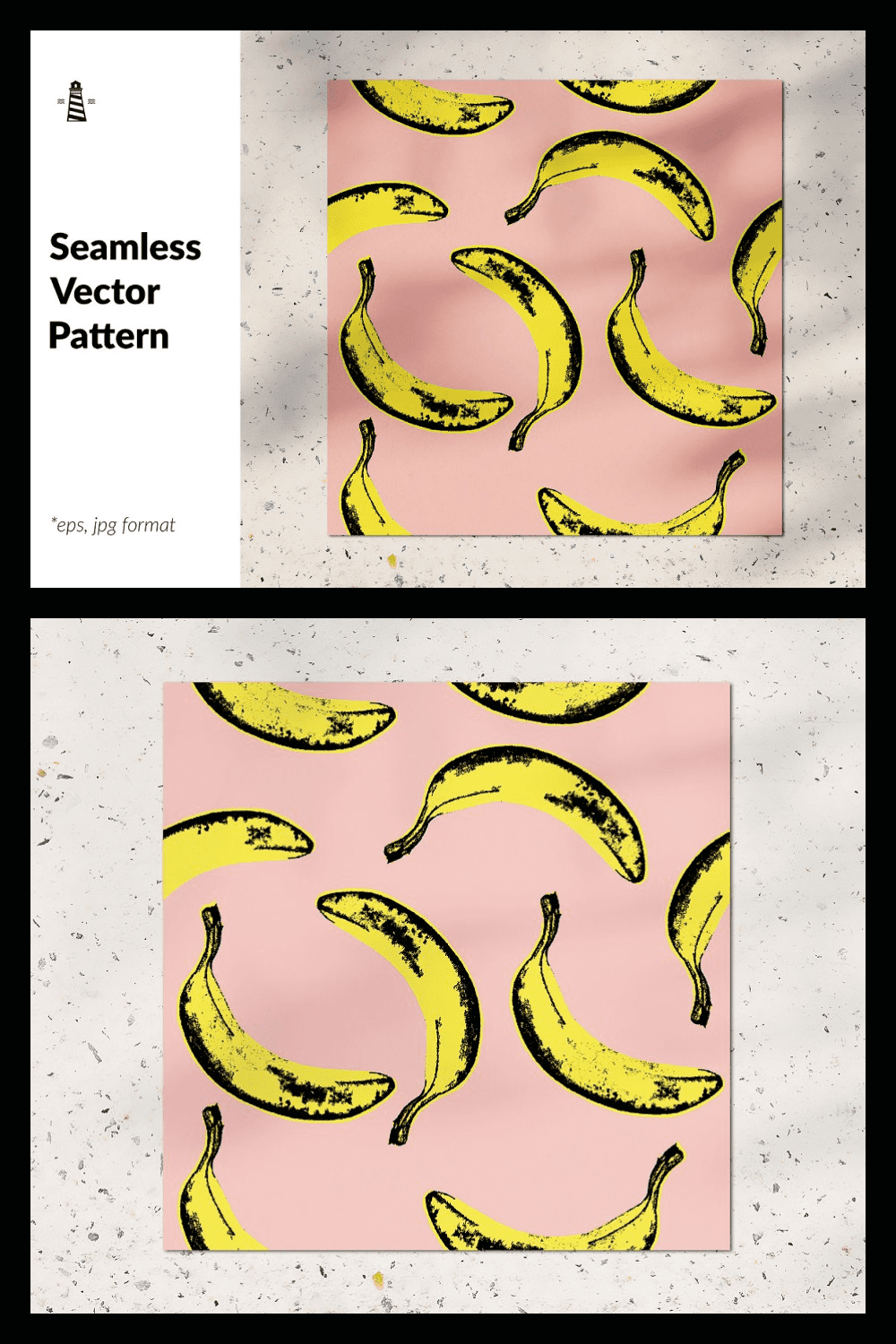 Modern and stylish ripe banana on the powdery background.