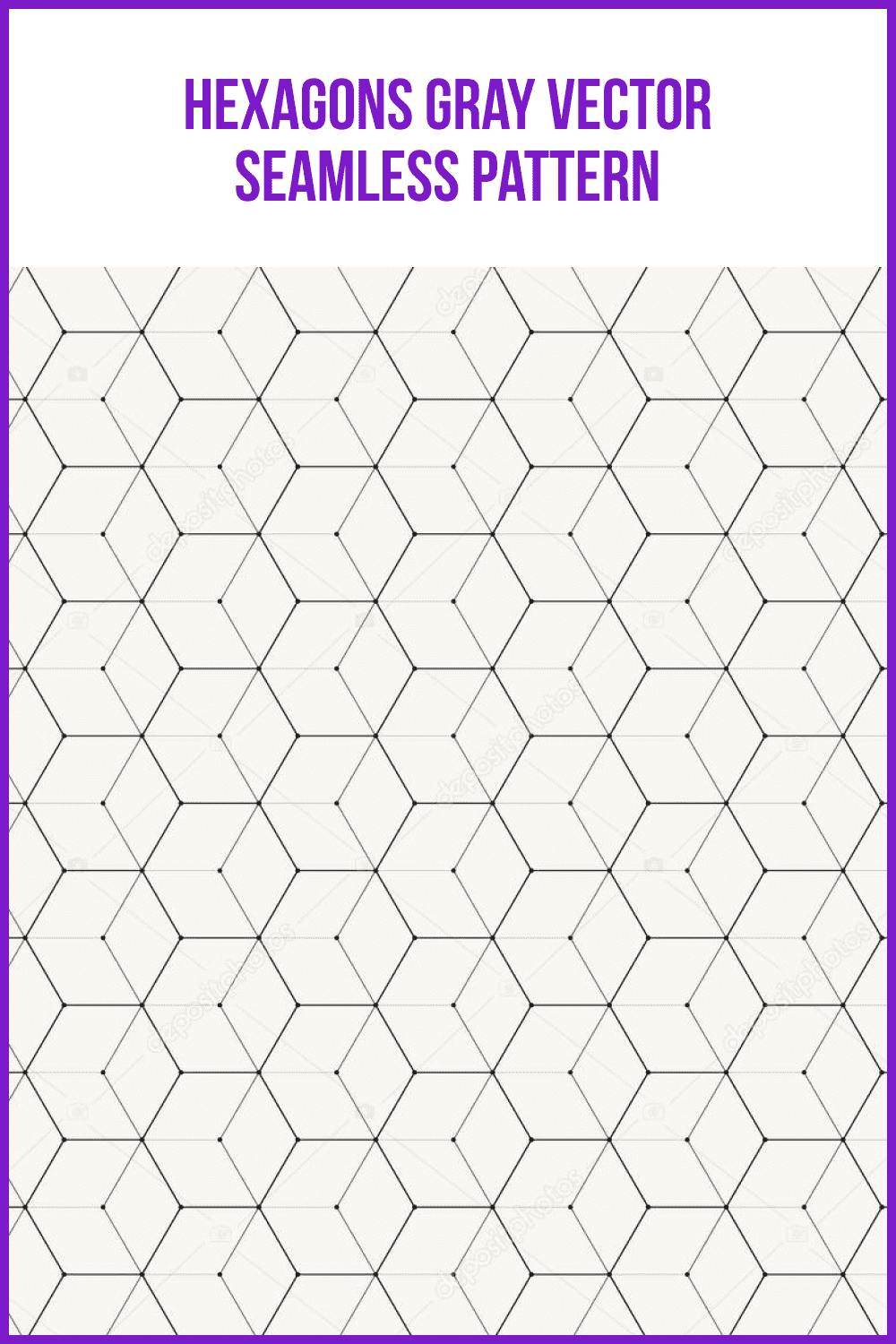Creative and modern hexagons with thin lines.