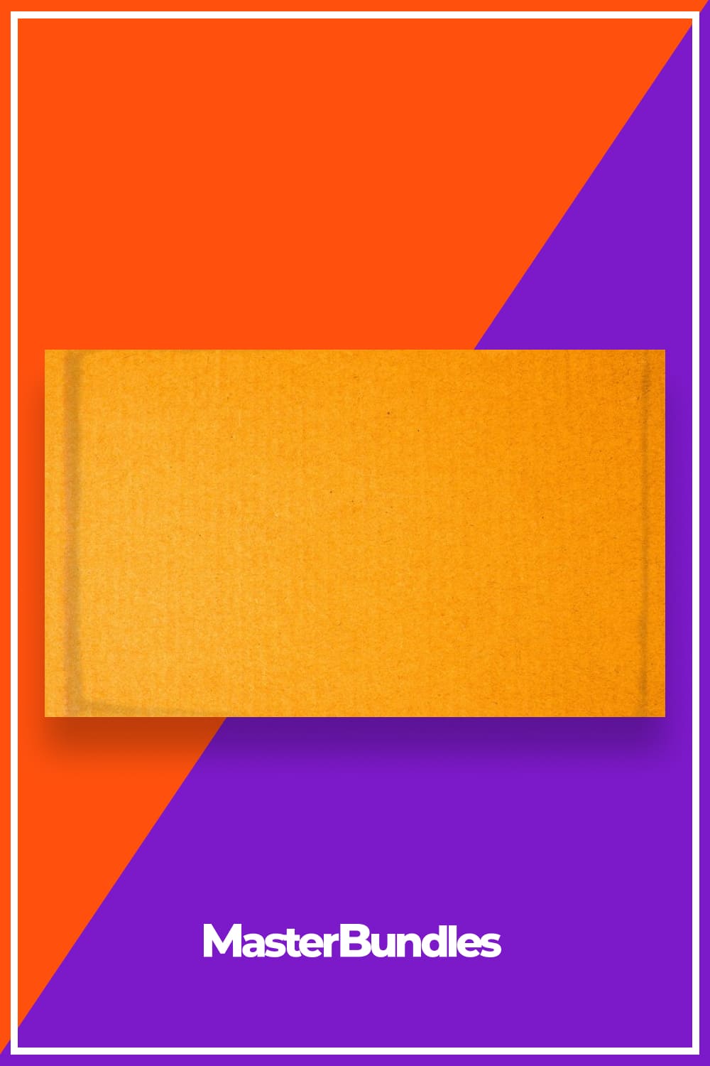 Texture of Orange Cardboard Paper Sheet.