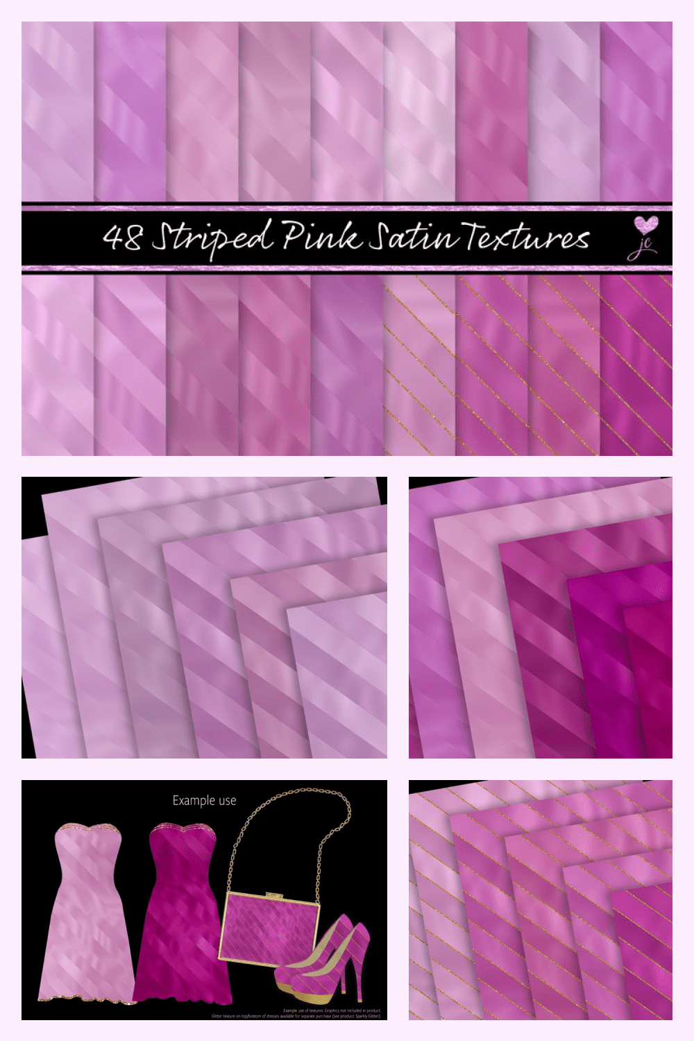 Striped Pink Satin Textures.