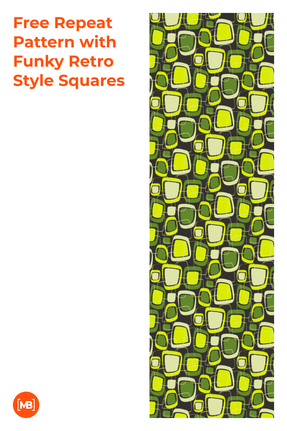 Free Repeat Pattern with Funky Retro Style Squares.