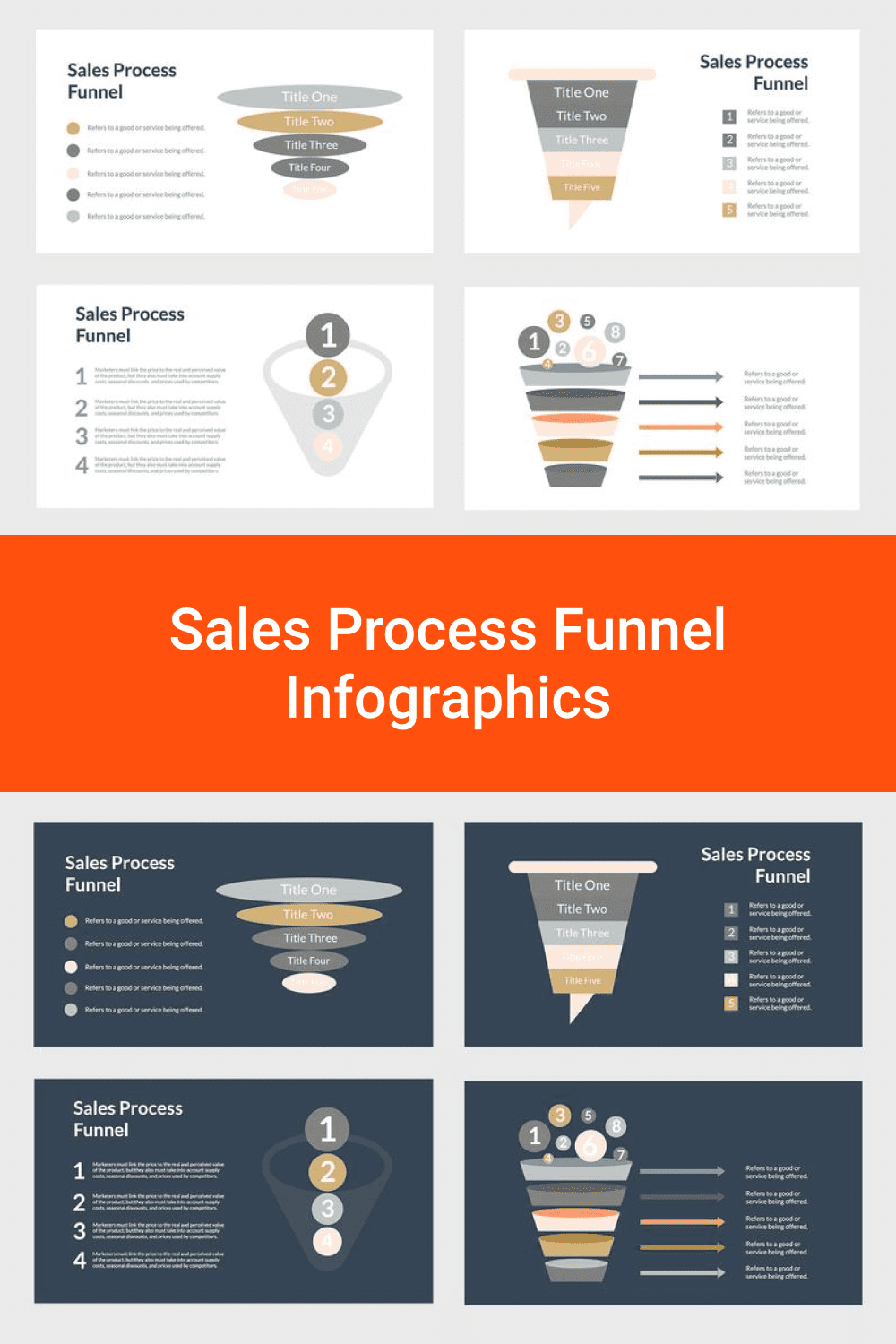 Sales Process Funnel Infographics.