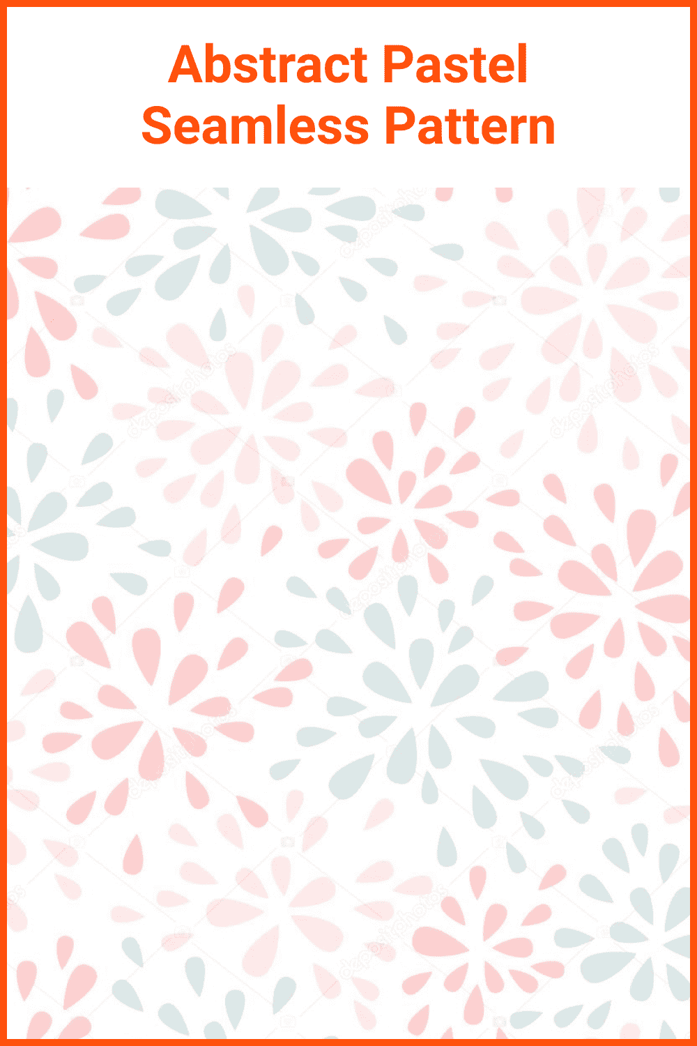 Abstract illustration with pastel floral drops.