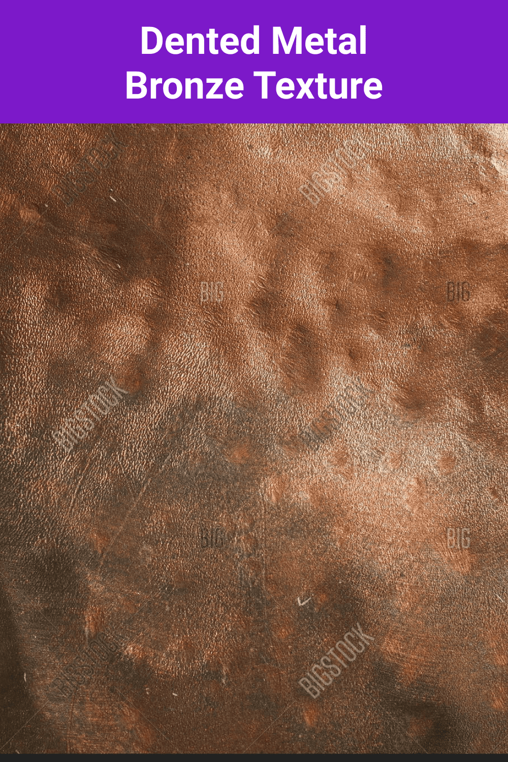 Dented Metal Bronze Texture.