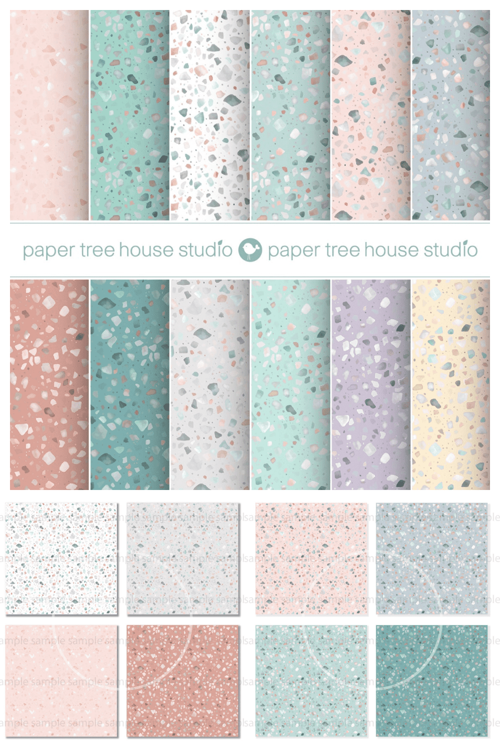 Large collection of pastel mosaics.