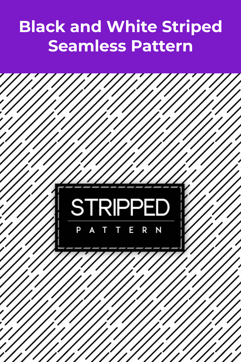Black and White Striped Seamless Pattern.