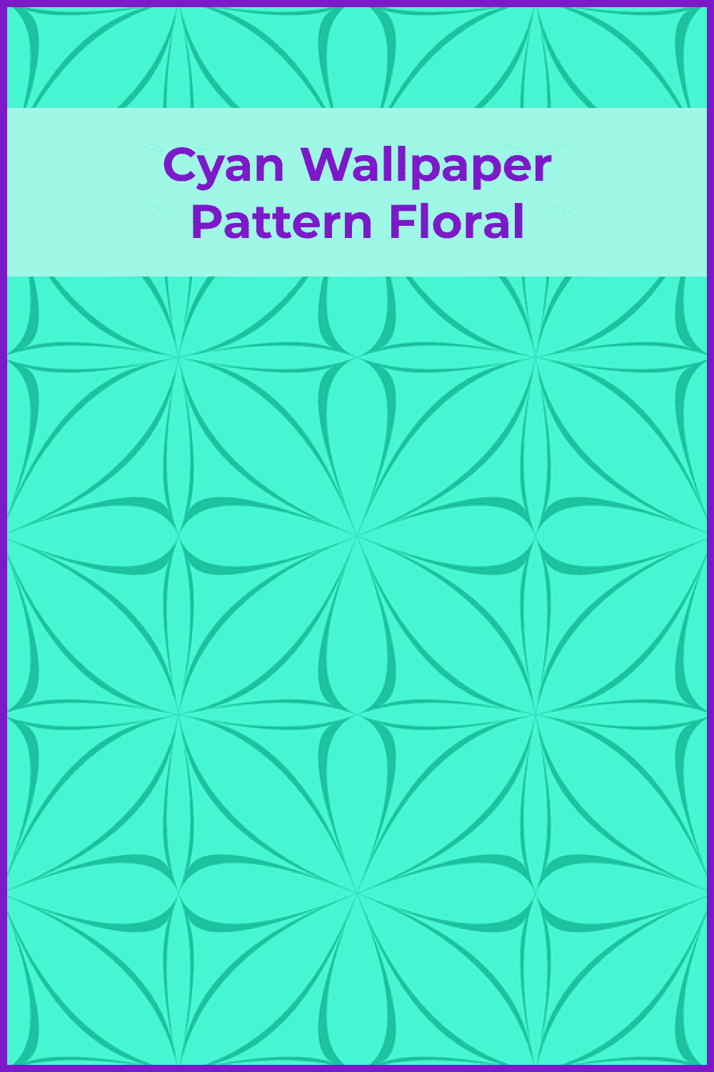 Cyan wallpaper pattern floral.