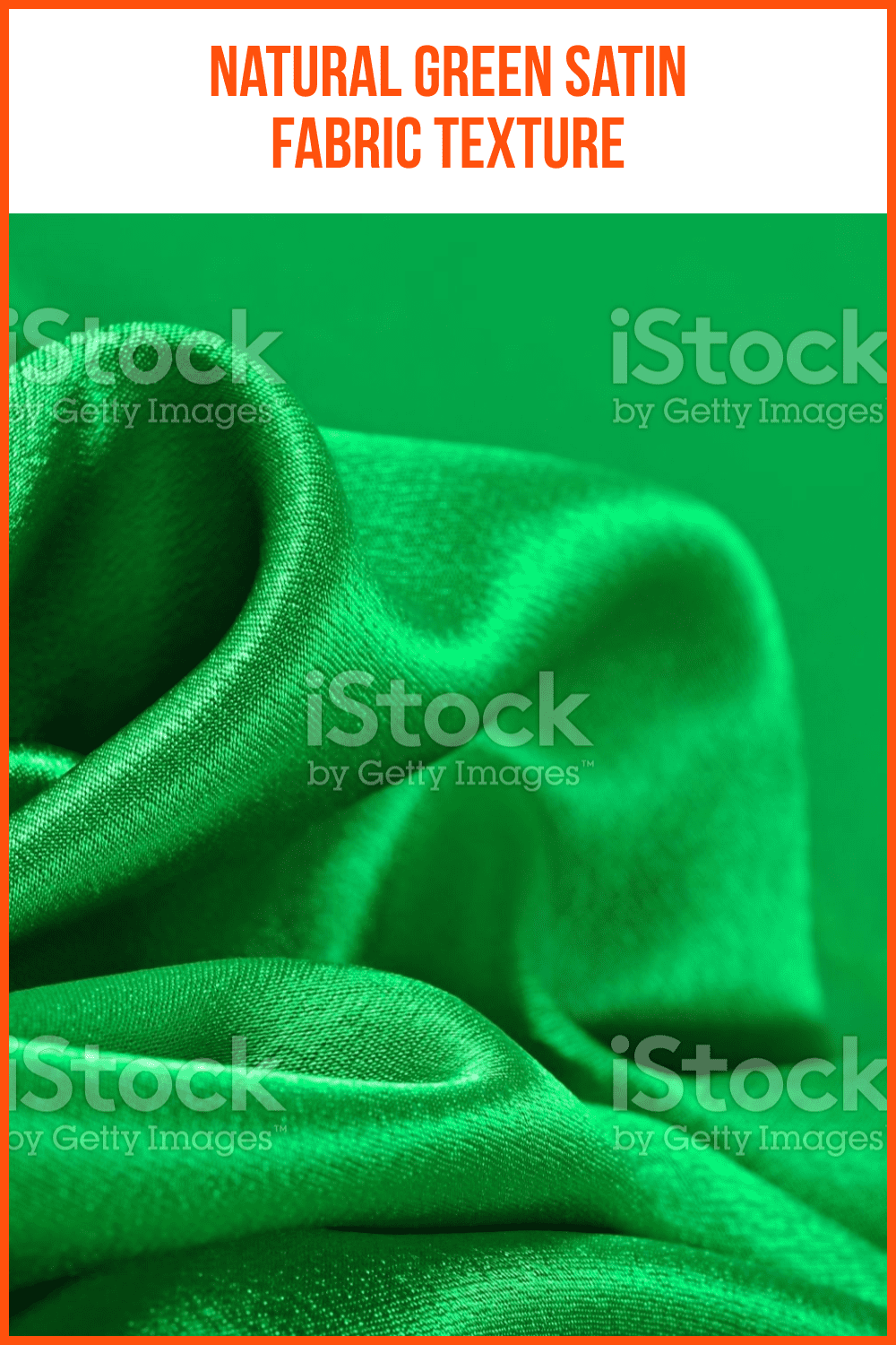 Natural Green Satin Fabric Texture.