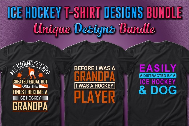 Modern t-shirts for ice hockey lovers.