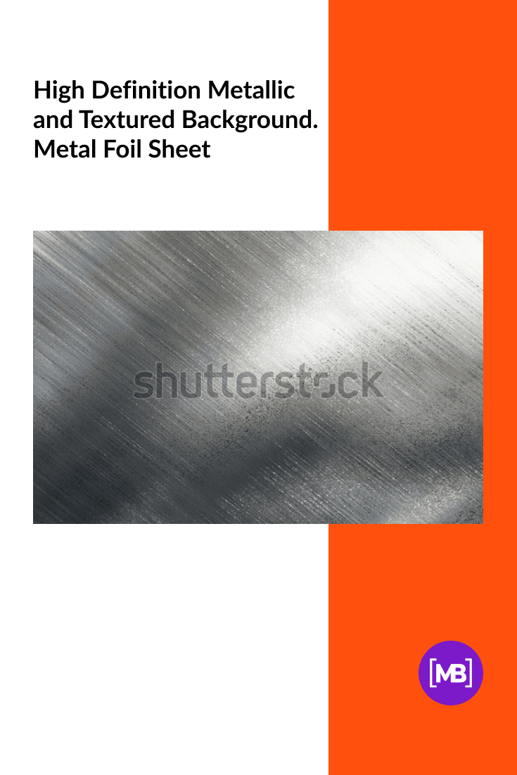 High Definition Metallic and Textured Background. Metal Foil Sheet.