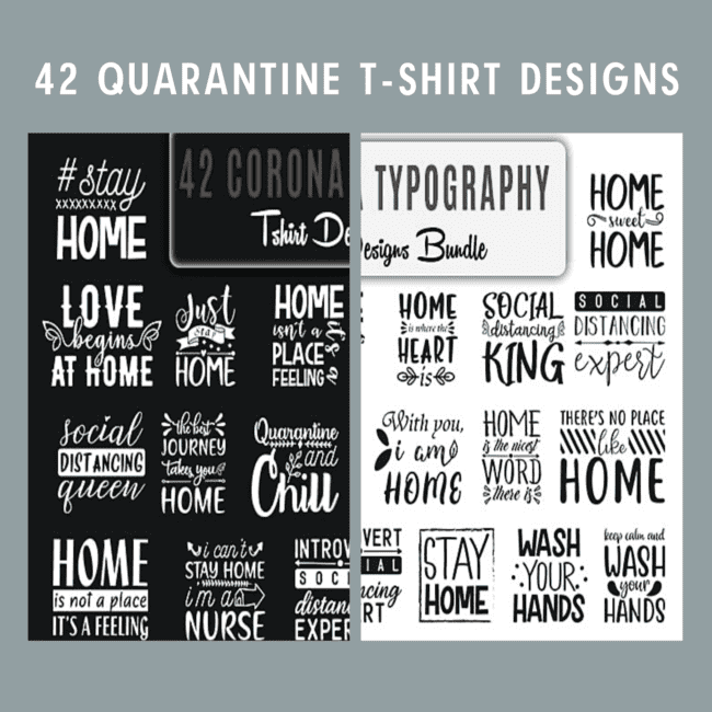 42 Quarantine T shirt Designs.