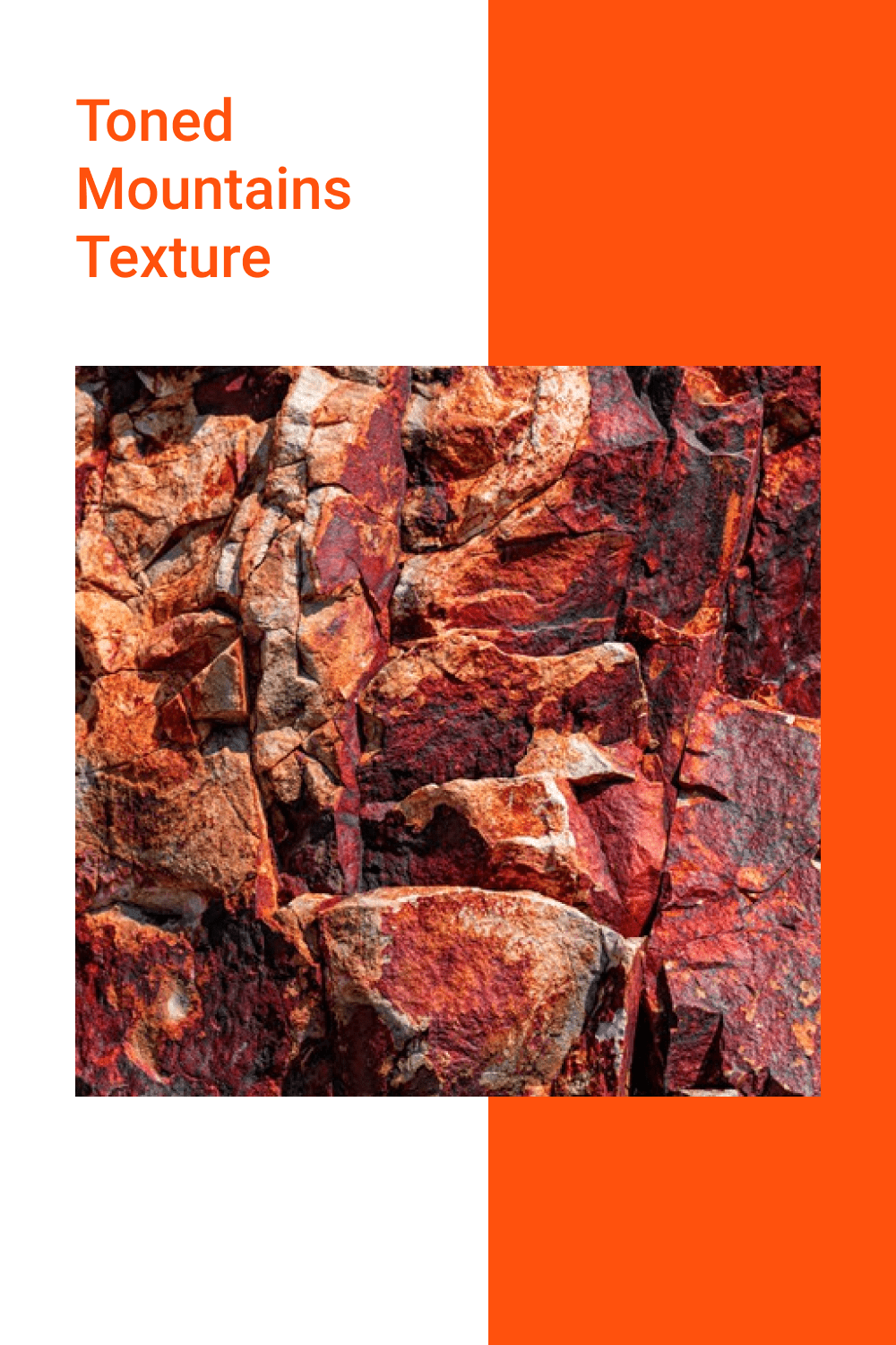 Toned mountains texture. lush lava color trend 2020. bright colorful rock texture for your design.