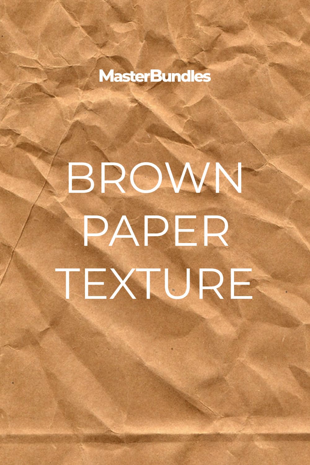 Crumpled brown paper texture.