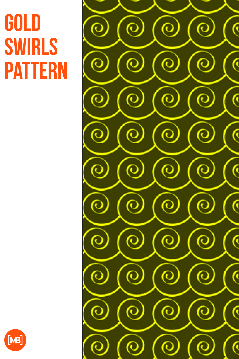 Gold swirls pattern.